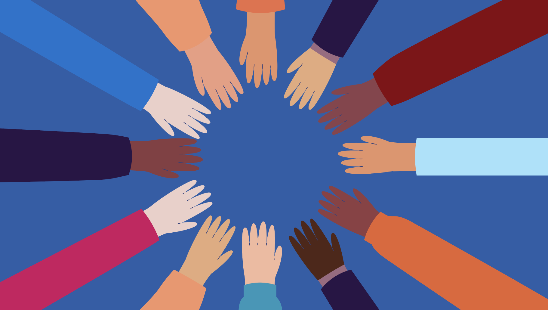 Hands in a circle