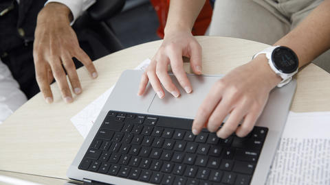 Hands on a computer