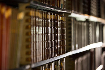 A row of books