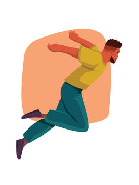 A person leaping
